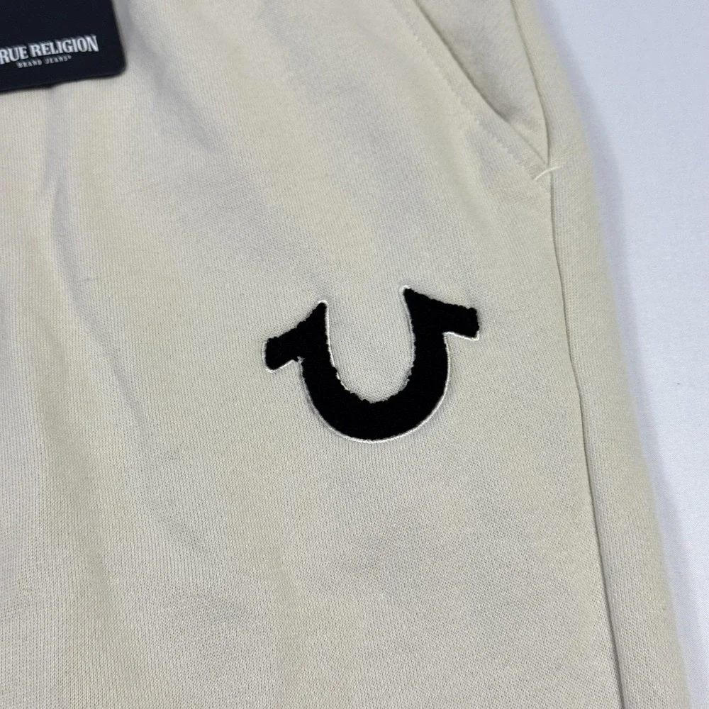 True Religion Jogger Pants Mens‎ Medium Birch Fleece Washed HS Patch Sweatpants